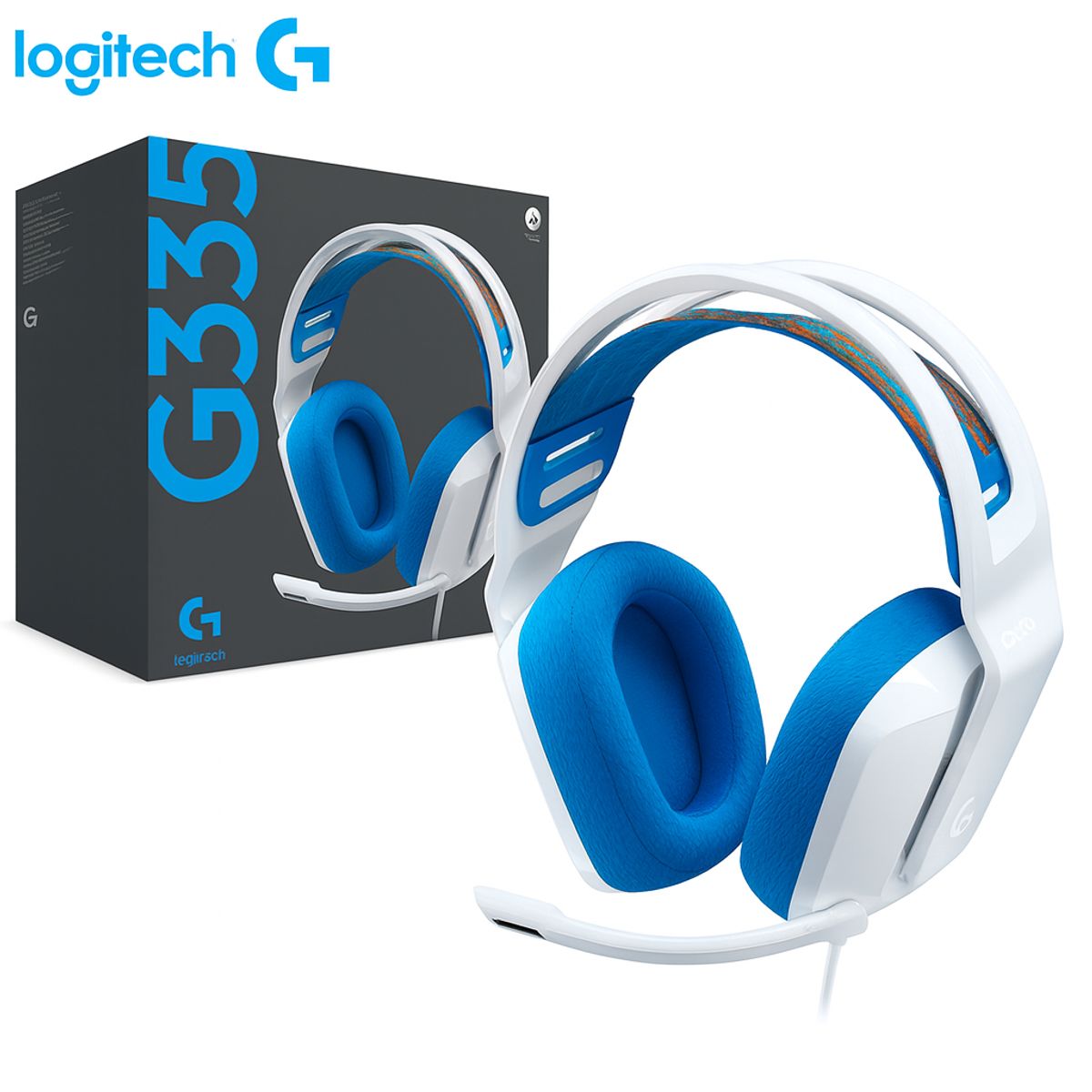 LOGITECH - Audifono Logitech G335 Con Microfono Blanco