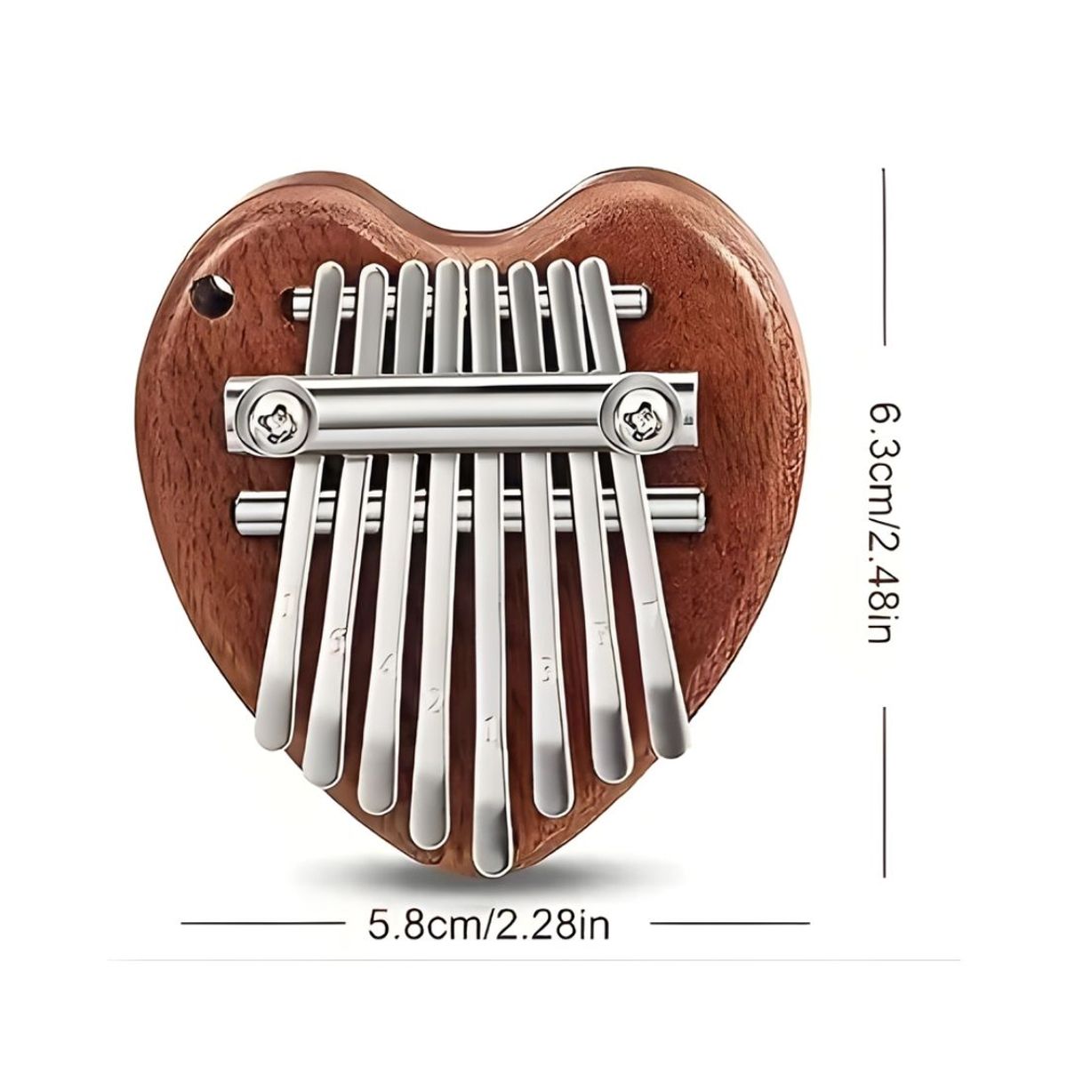 GENERICO - Mini Kalimba 8 Teclas Forma de Corazón