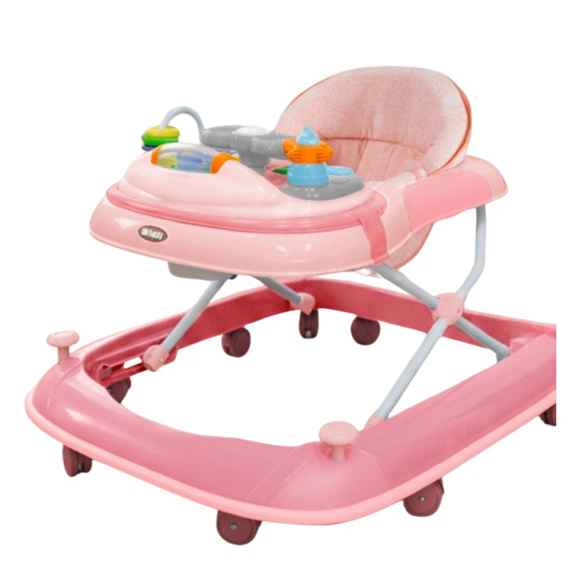 HI BABY - Andador Plegable Musical Bluetooth 3 Niveles TIMON Palo Rosa