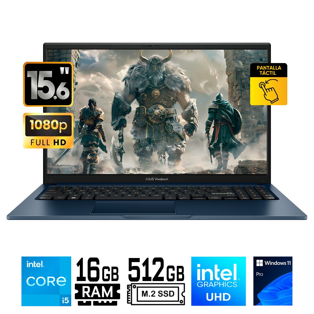ASUS - Laptop  ASUS VivoBook 15 X1504VA-E84630 CORE 5 120U RAM 16GB SSD 512 GB 15.6" FHD IPS TOUCH Win 11