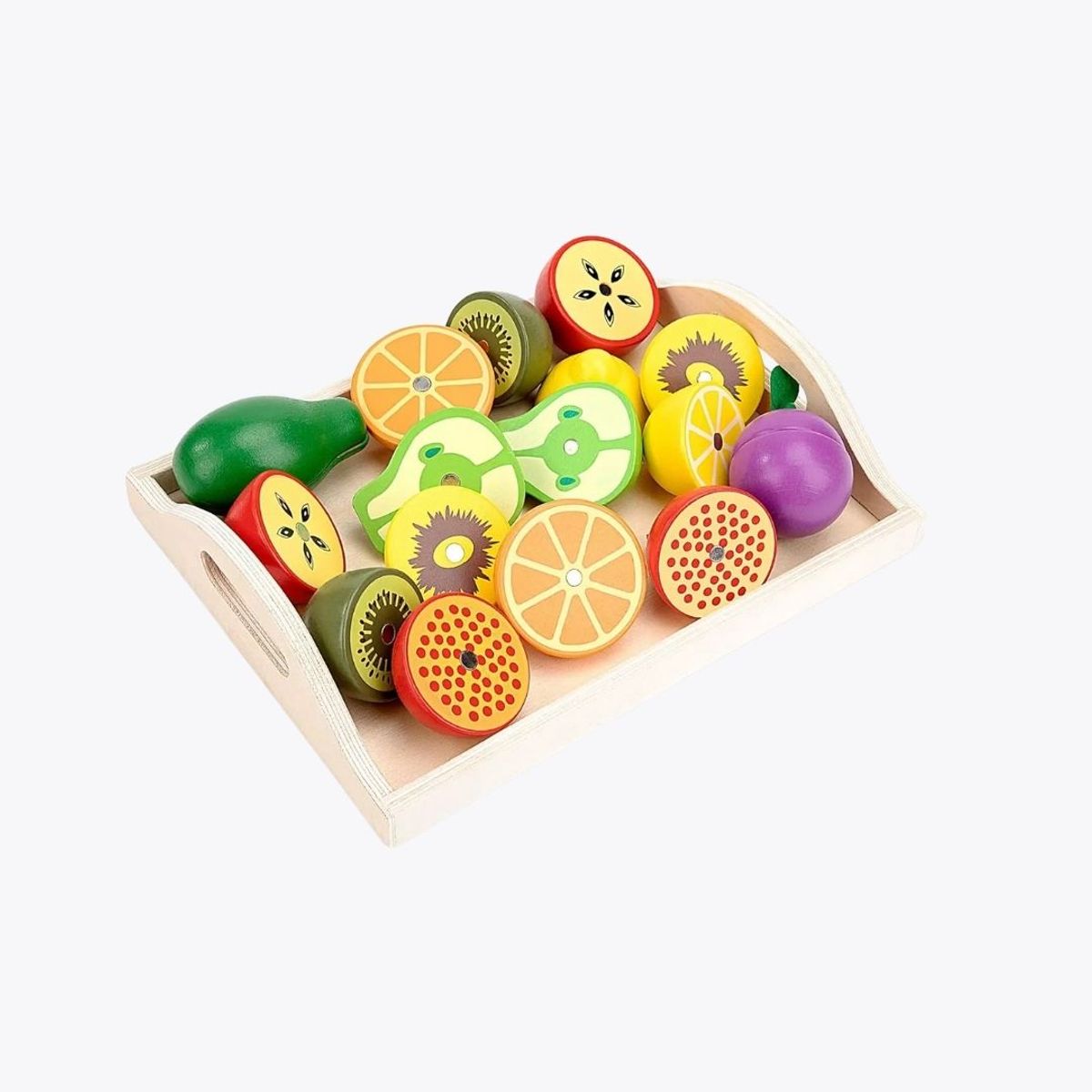 GENERICO - Juego Didáctico Frutas y Verduras Imantadas de Madera