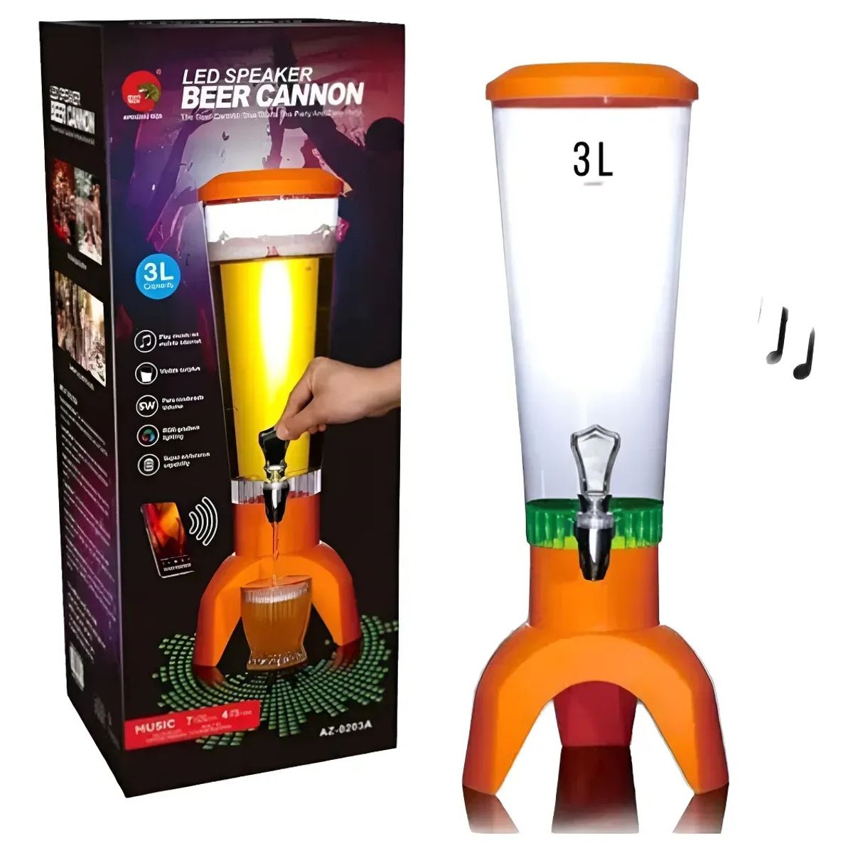 OEM - Dispensador De Cerveza 3 Litros Con Parlante