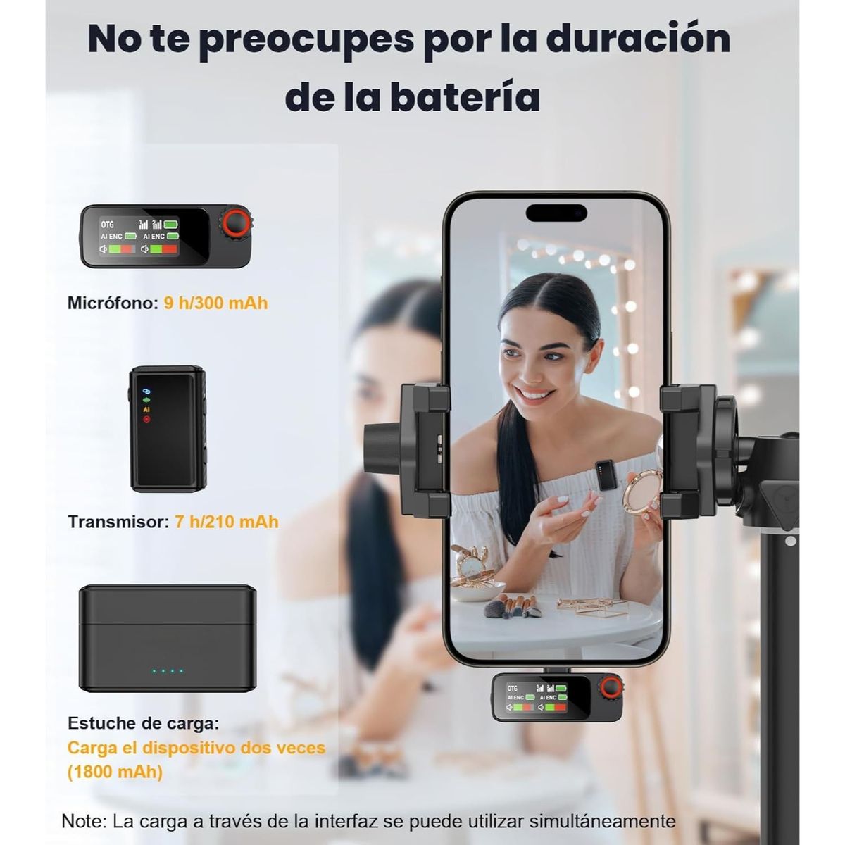 GENERICO - Microfono Inalambrico Zinova 8 Niveles de cancelacion de ruido + Cancelacion con AI