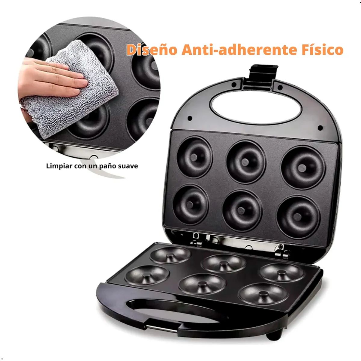 RAFF - MÁQUINA MINI DONAS ANTIADHERENTE RAF R-247 850W 6 DONAS