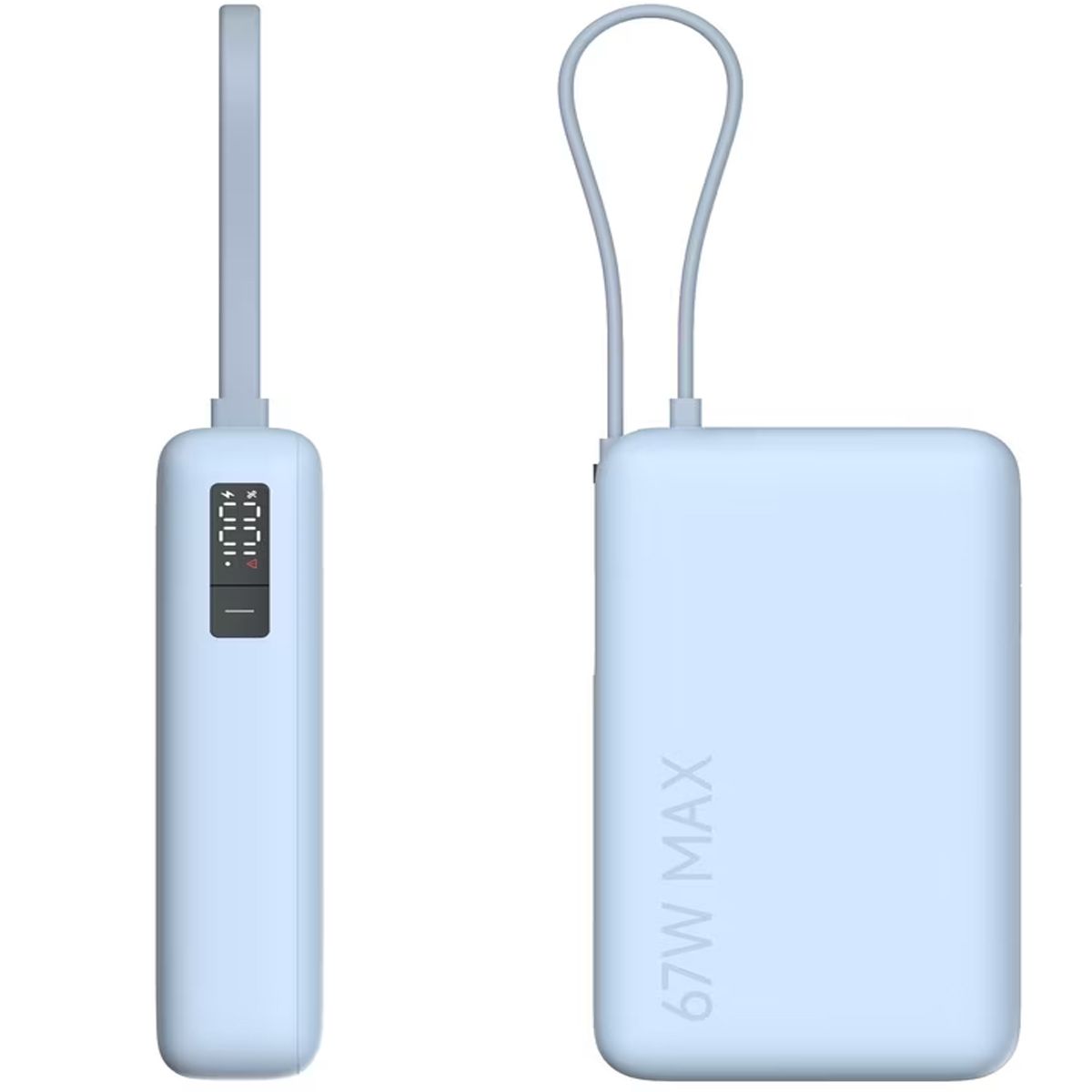XIAOMI - Xiaomi Power Bank 10000 de 67W con Cable Integrado - Azul