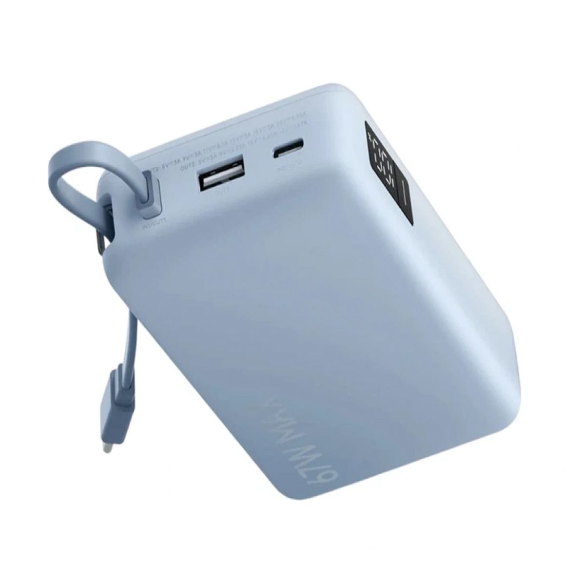 XIAOMI - Xiaomi Power Bank 20000 67W Cable incorporado para MacBook Laptop - Azul