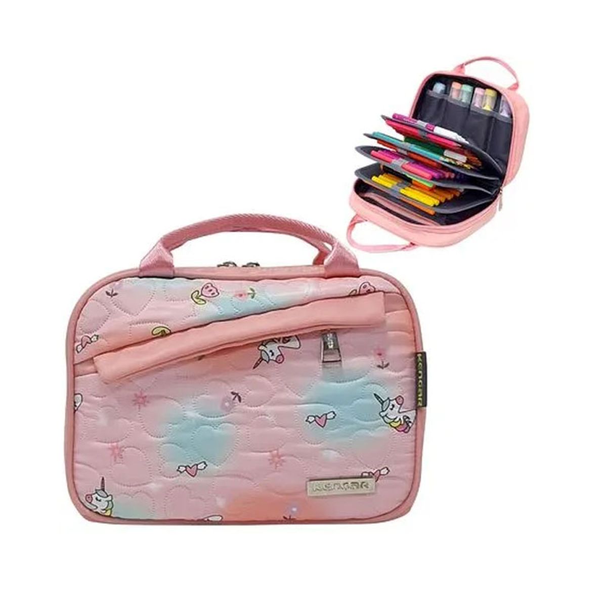 KENGAR - Cartuchera Organizadora XL  -ROSA PASTEL