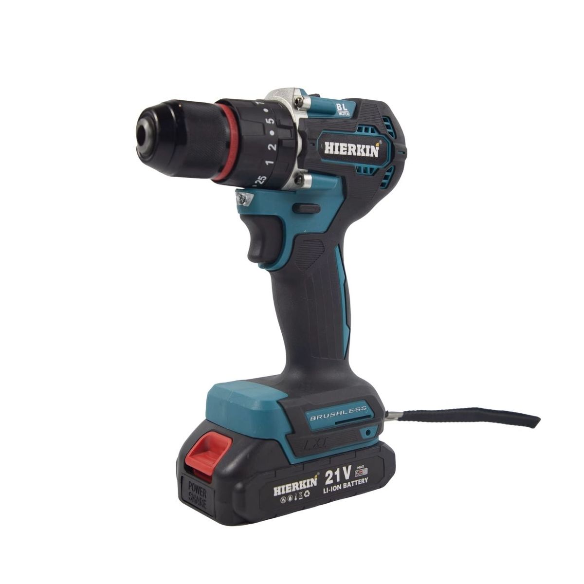 GENERICO - Taladro Percutor Inalámbrico Brushless HIERKIN - DOBLE BATERIA