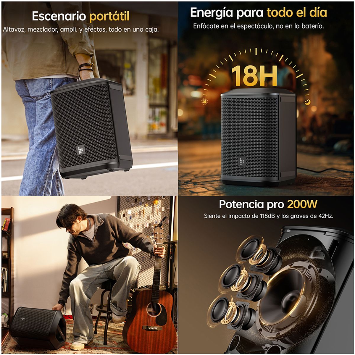 TRONSMART - Tronsmart Hytune S1 Sistema PA Parlante Bluetooth Portatil