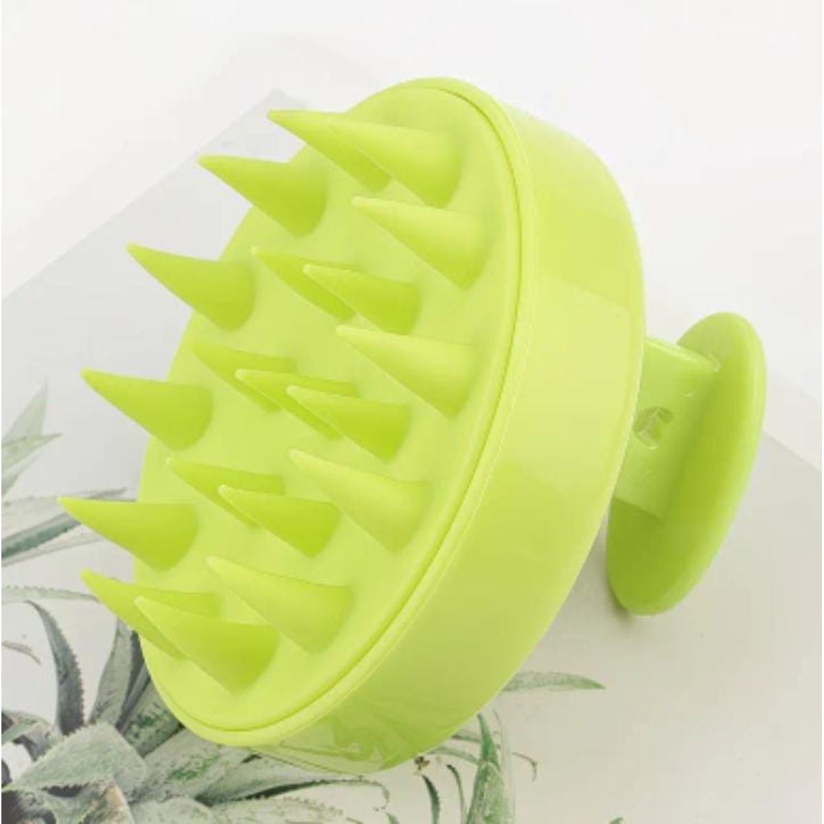 GENERICO - CEPILLO MASAJEADOR DE CUERO CABELLUDO VERDE CLARO