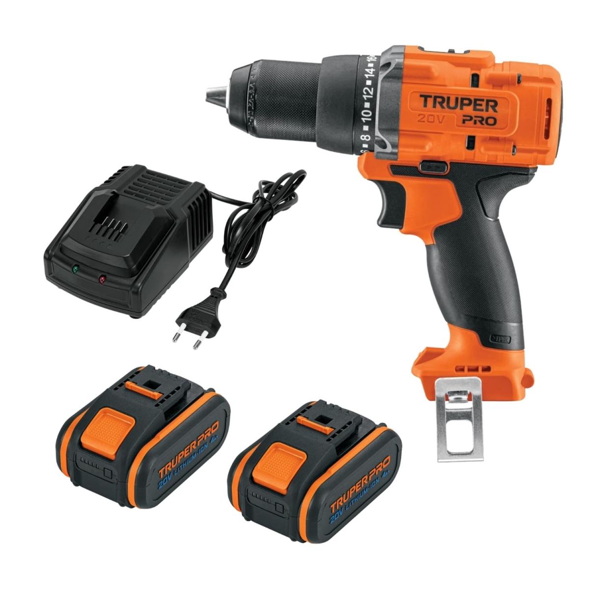 Truper - Taladro Atornillador 20V + 2 Baterias 4Ah + Cargador Truper