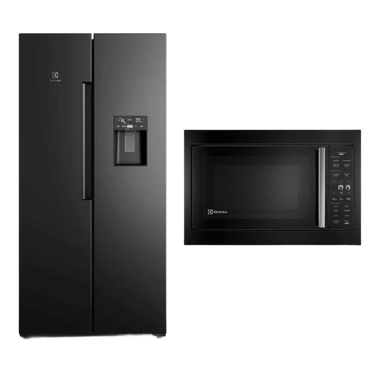 ELECTROLUX - Combo Refrigeradora Electrolux ERS45F2P5EB Inverter 419L+Horno Microondas Empotrable 30L EMTP24G2GXB