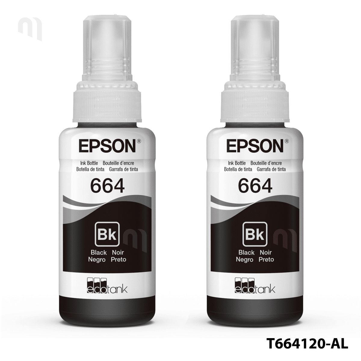 EPSON - KIT 2 TINTAS EPSON 664 NEGRO T664120 T664 ORIGINAL
