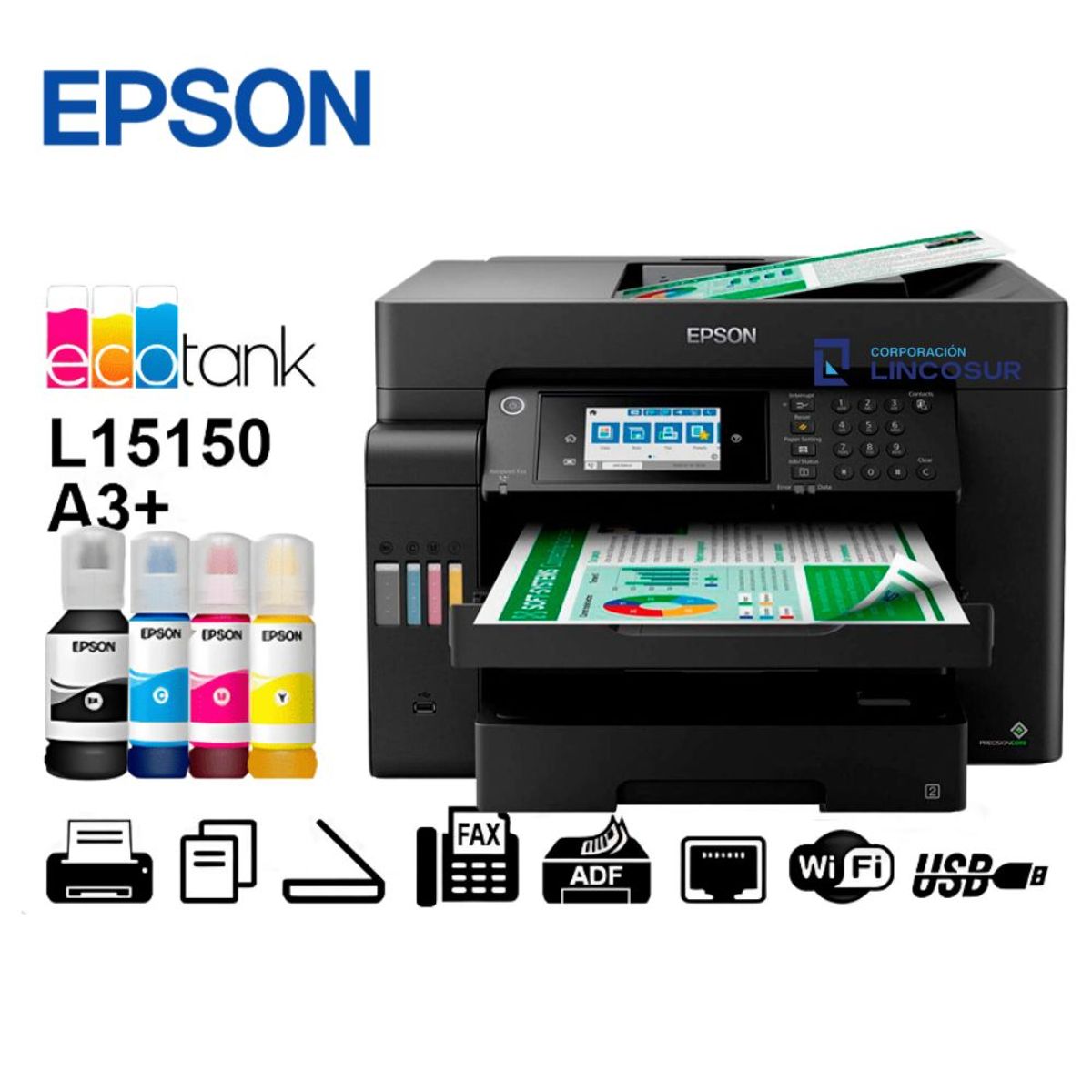 EPSON - IMPRESORA MULTIFUNCIONAL EPSON L15150 A3+ WIFI ETHETNET