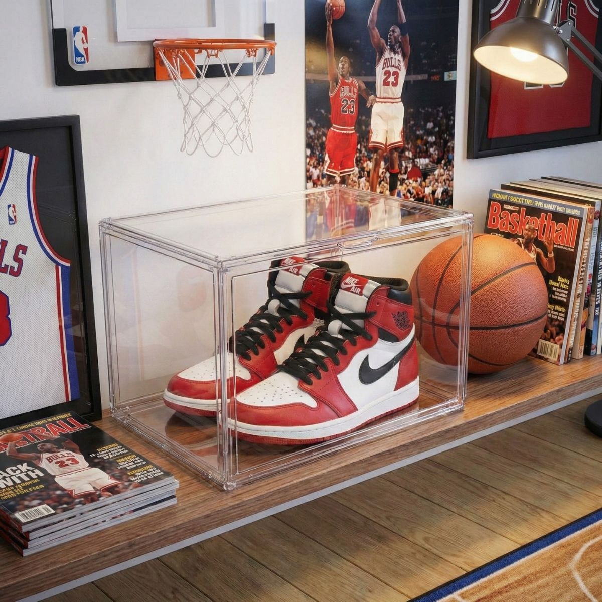 GENERICO - Caja Acrílica Exhibición Organizadora Zapatillas Sneaker Box Deluxe