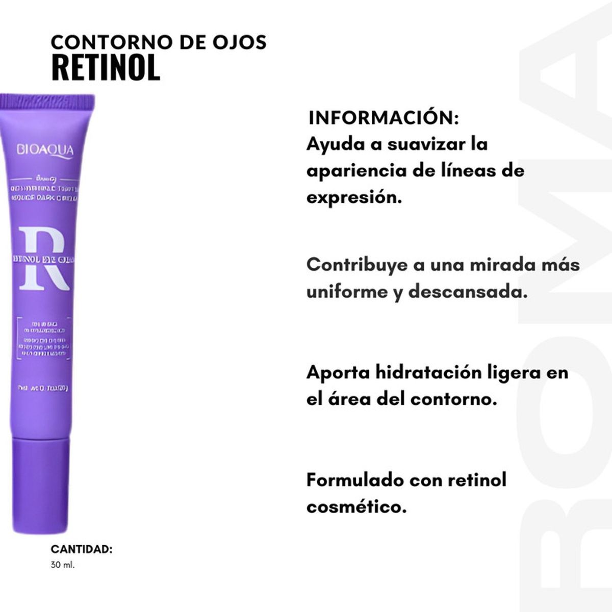 BIOAQUA - PACK 2 CONTORNO DE OJOS RETINOL LILA 20G BIOAQUA