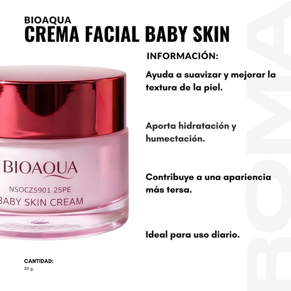 BIOAQUA - PACK 2 CREMA FACIAL BABY SKIN 50G BIOAQUA