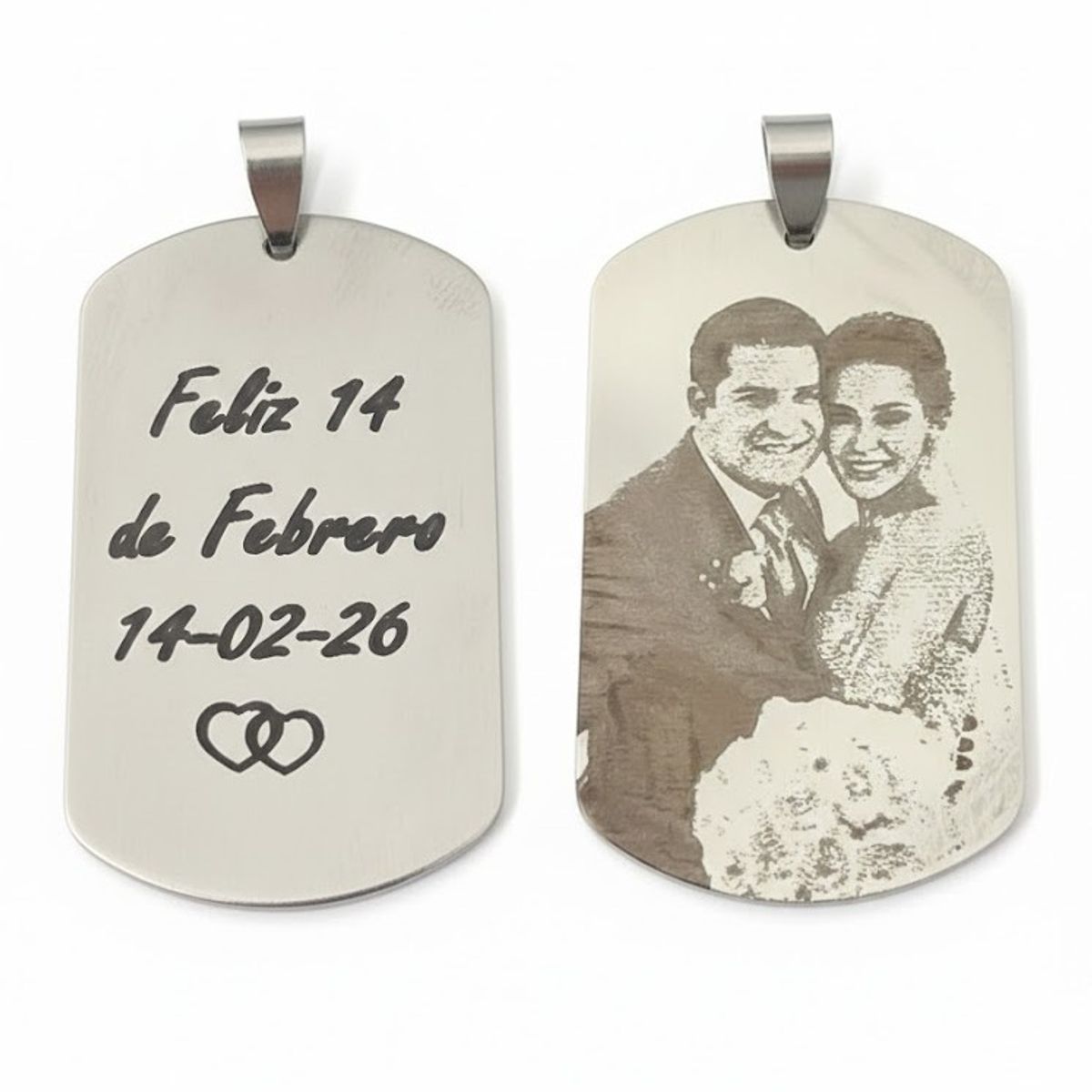 LITTLE BRU ACCESORIOS EXCLUSIVOS - Dije de Acero Personalizado Grabado en Laser