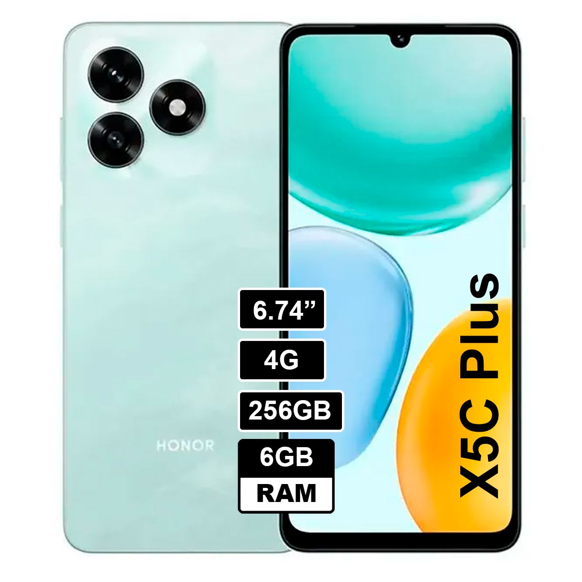 HONOR - Smartphone x5c plus 256GB 6GB 50MP  5MP Cyan