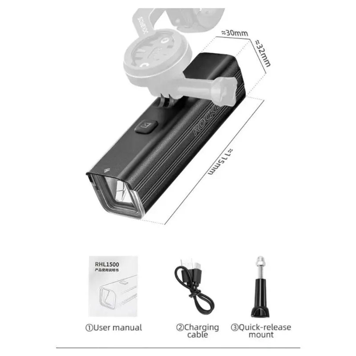 Luz Delantera Rockbros Para Bicicleta 1000 Lm, marca Rockbros - Foto 2