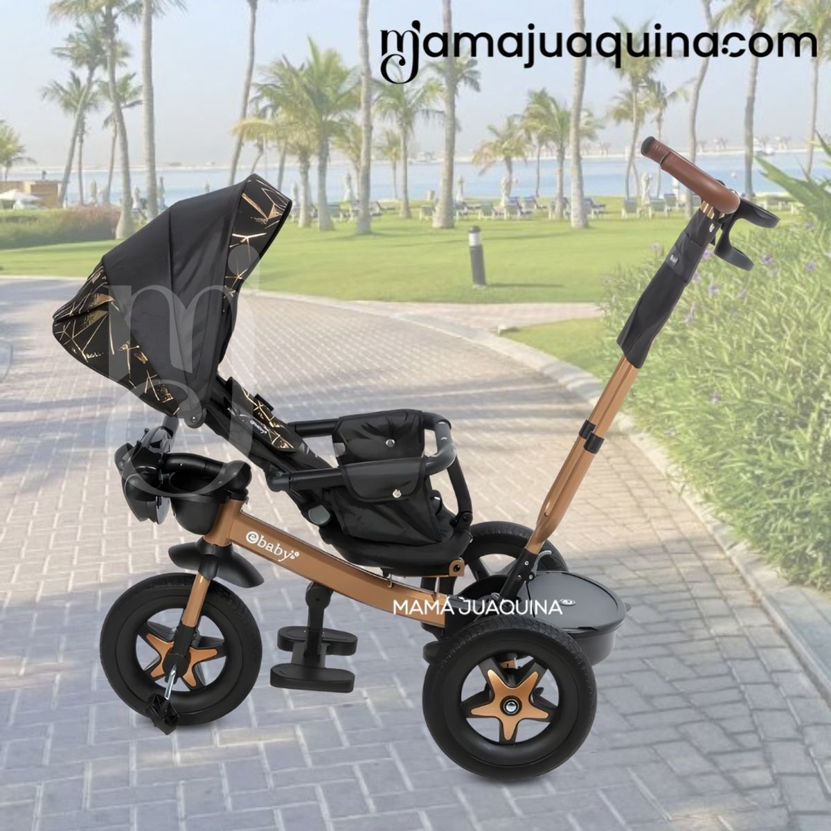BABY - Triciclo Guiador para Niños «TRIKE BIKE» con Bluetooth Black
