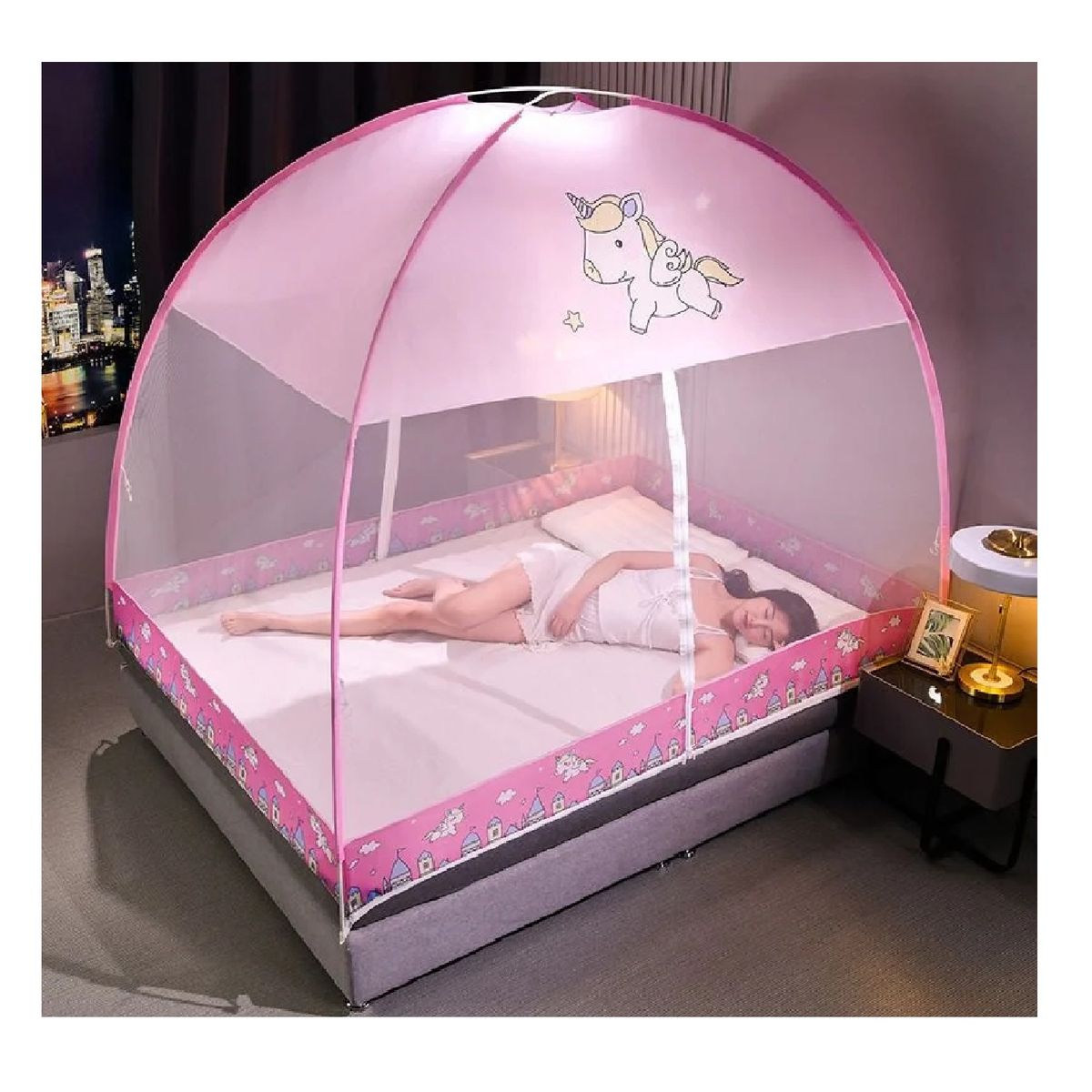 OTTOWARE - Mosquitero Plegable Kawai para Cama Niña