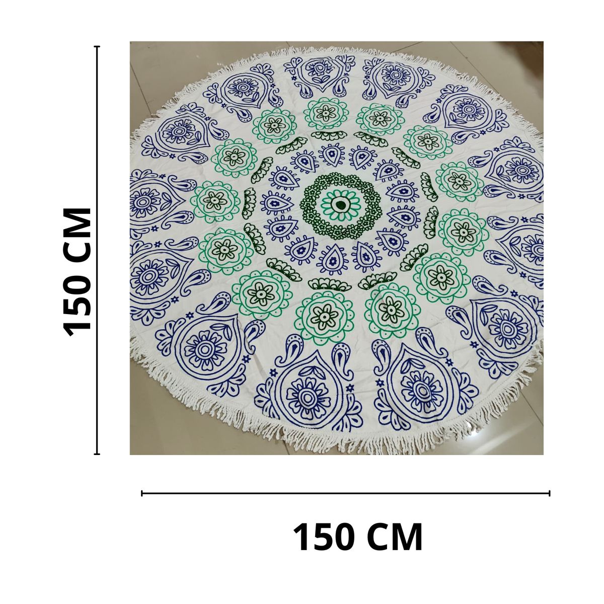 GENERICO - Toalla Redonda Mandala Circular Premium para Playa  Estilo Comodidad y Verano Sin Límites
