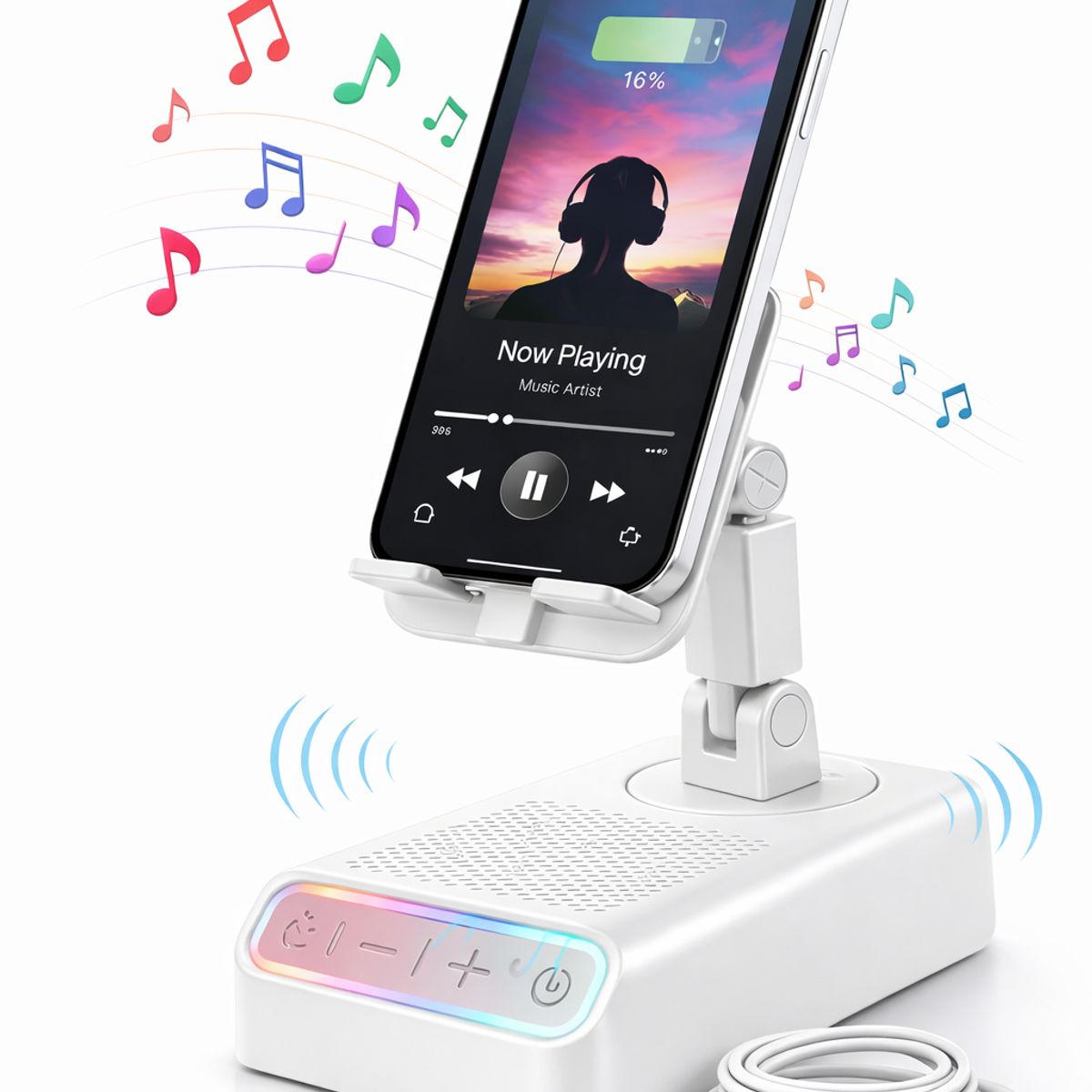 GENERICO - Altavoz de Inducción Inalámbrico 5 en 1 – Funciona sin Bluetooth