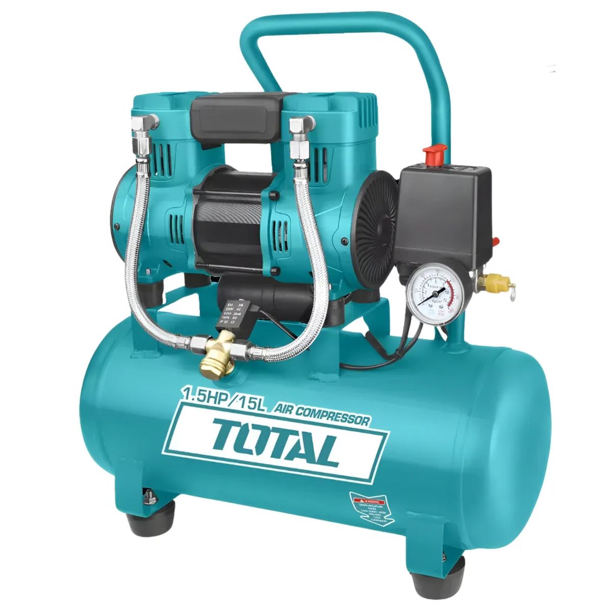 TOTAL - Compresora de aire silencioso 15 Litros TCS1110152-5 TOTAL