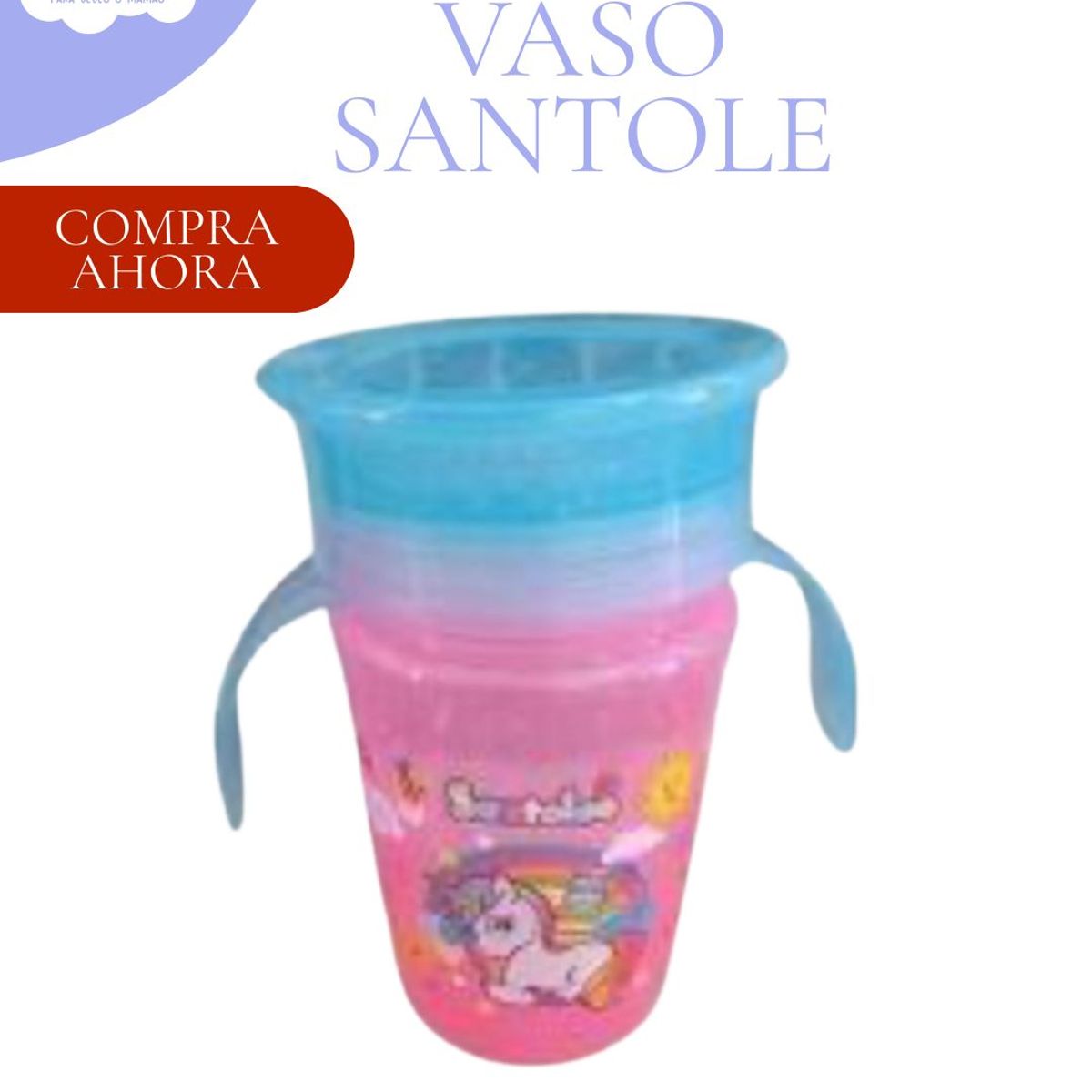 BABY - VASO PARA NIÑOS 360 SANTOLE - ROSADO