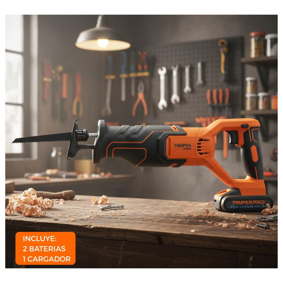 TRUPER - Sierra Sable 20V + 2 Bateria 2Ah + Cargador Truper