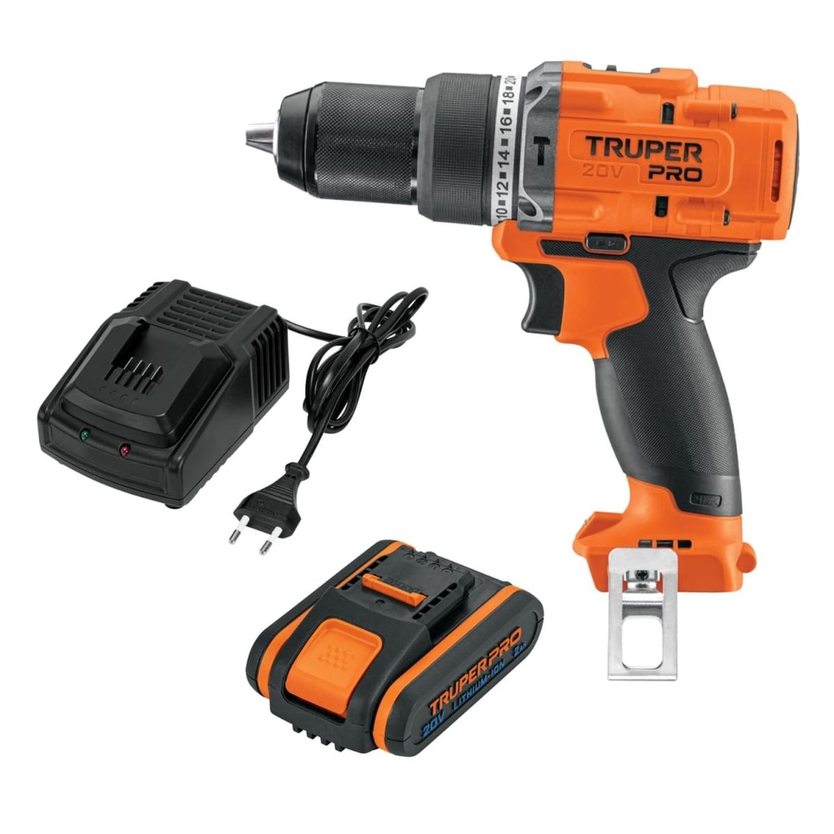 TRUPER - Taladro Percutor 20V + 1 Bateria 2 Ah + Cargador Truper
