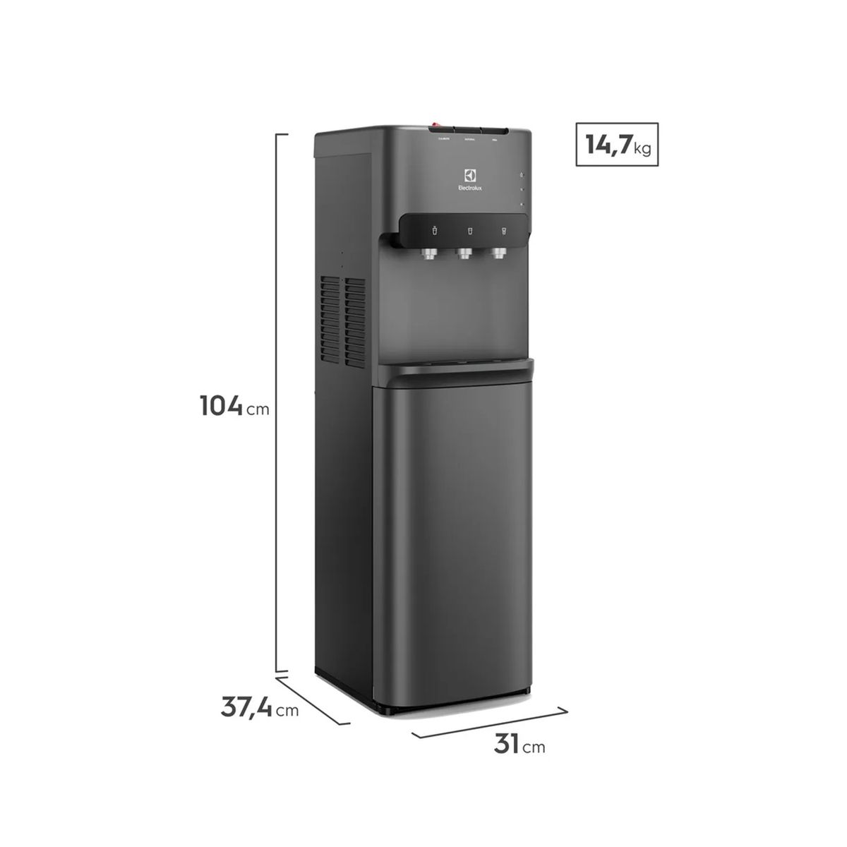 ELECTROLUX - Dispensador de Agua Electrolux Pure Sense con Botellón Oculto Negro ED30SRBL