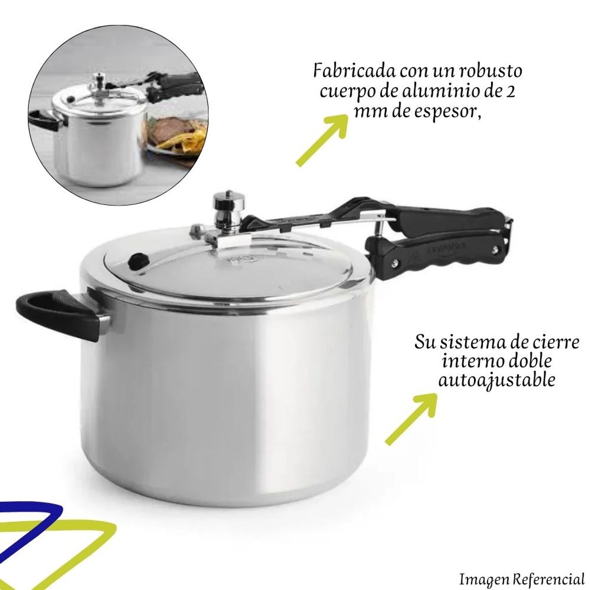 GENERICO - Olla Presion Universal Lpc de 10 Lt