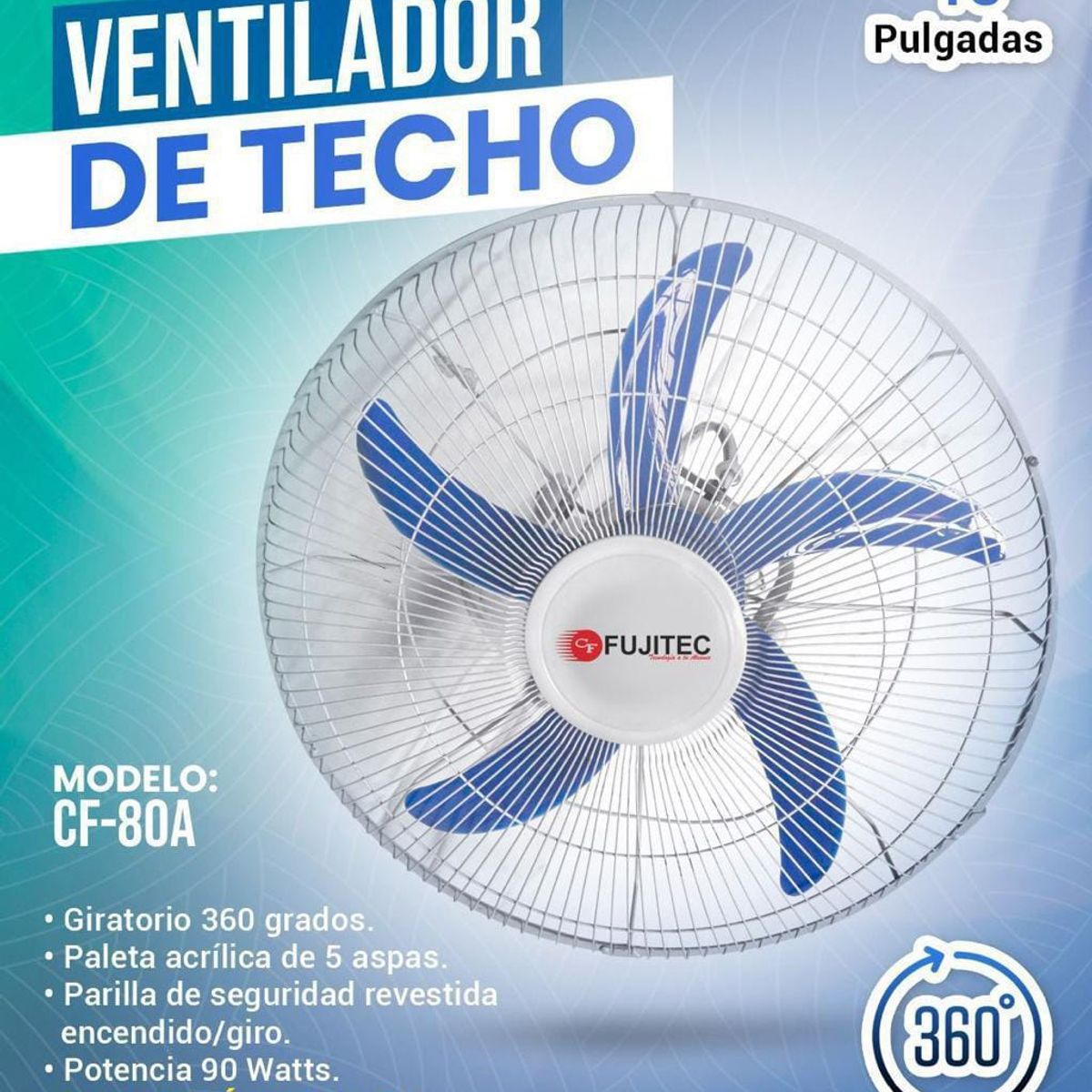 FUJITEC - Ventilador de Techo Fujitec CF-80A