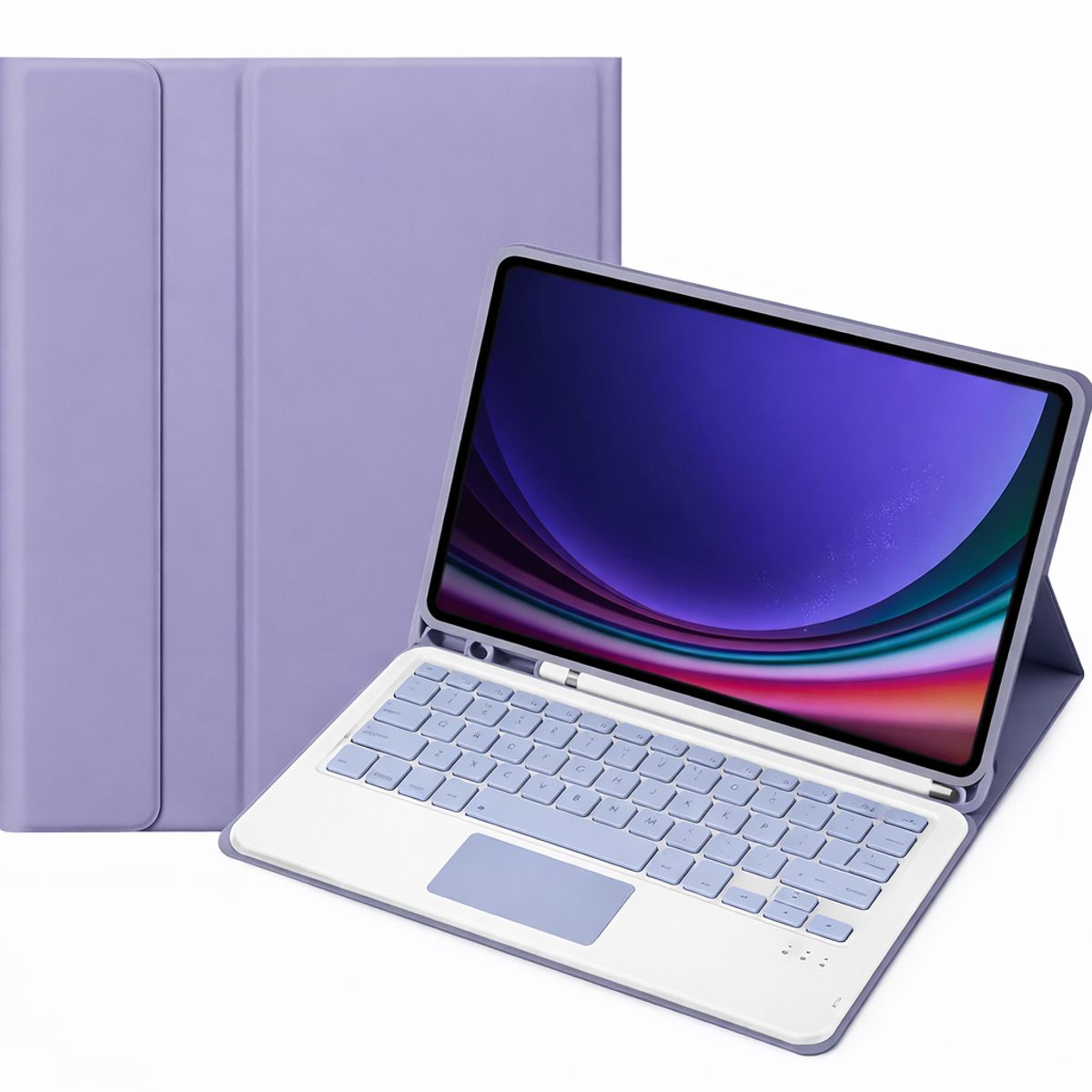 GENERICO - FUNDA CON TECLADO + TOUCHPAD SAMSUNG TAB S6 LITE LILA