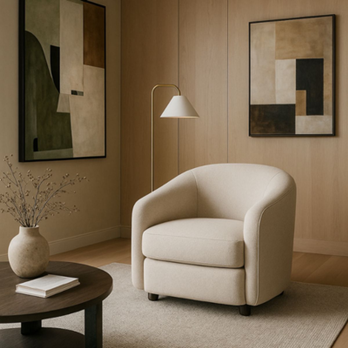 GENERICO - Sofa Oasis  forma curva color BEIGE CLARO - Refer Store