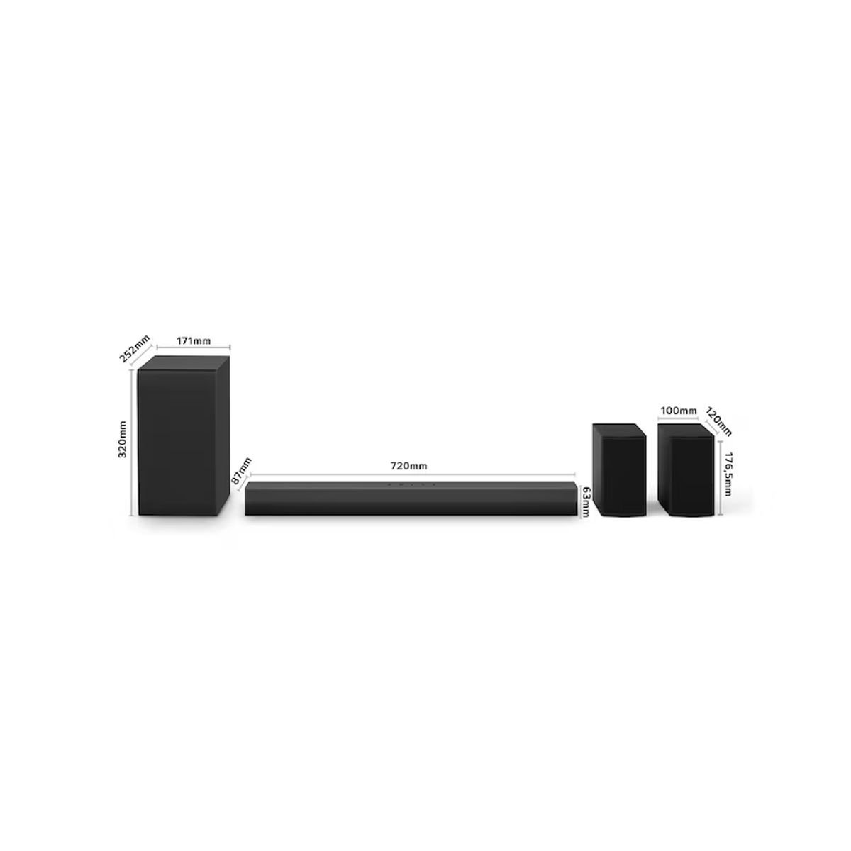LG - LG Soundbar S40TR - 400 W - 4.1 ch -incluye 2 altavoces traseros