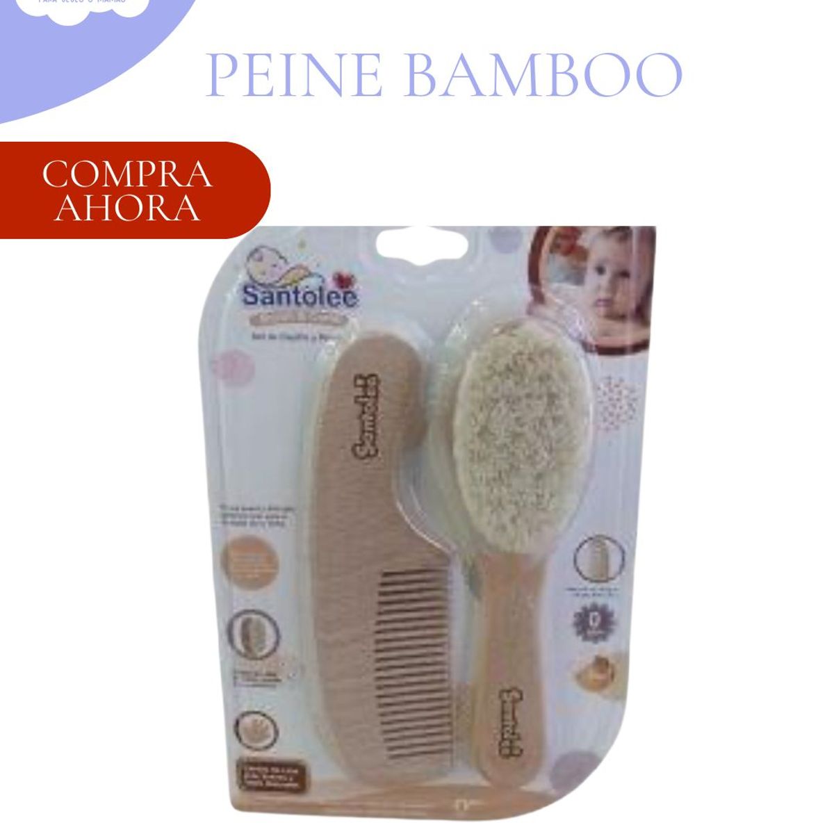 BABY - CEPILLO BAMBU PARA NIÑOS SANTOLEE