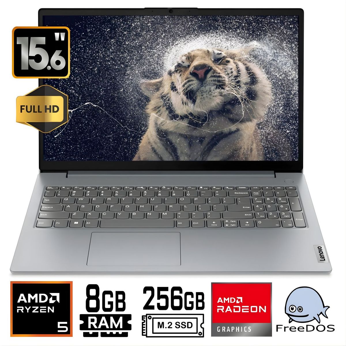 LENOVO - Laptop Lenovo V15 G4 AMN AMD Ryzen 5 - 7520U, 15,6"FHD, Ram 8Gb, SSD 256Gb, FreeDos