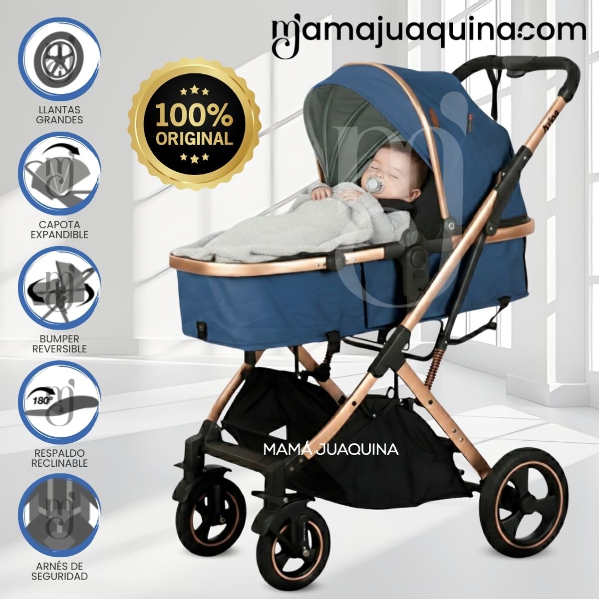 Baby - Coche Moisés Travel System «ARIOS» Edición Limitada Blue