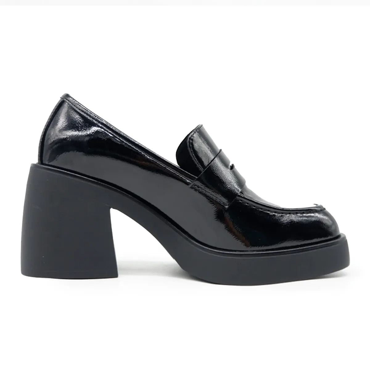 STHEF - MOCASIN MUJER STHEF NEGRO CHAROL 7900