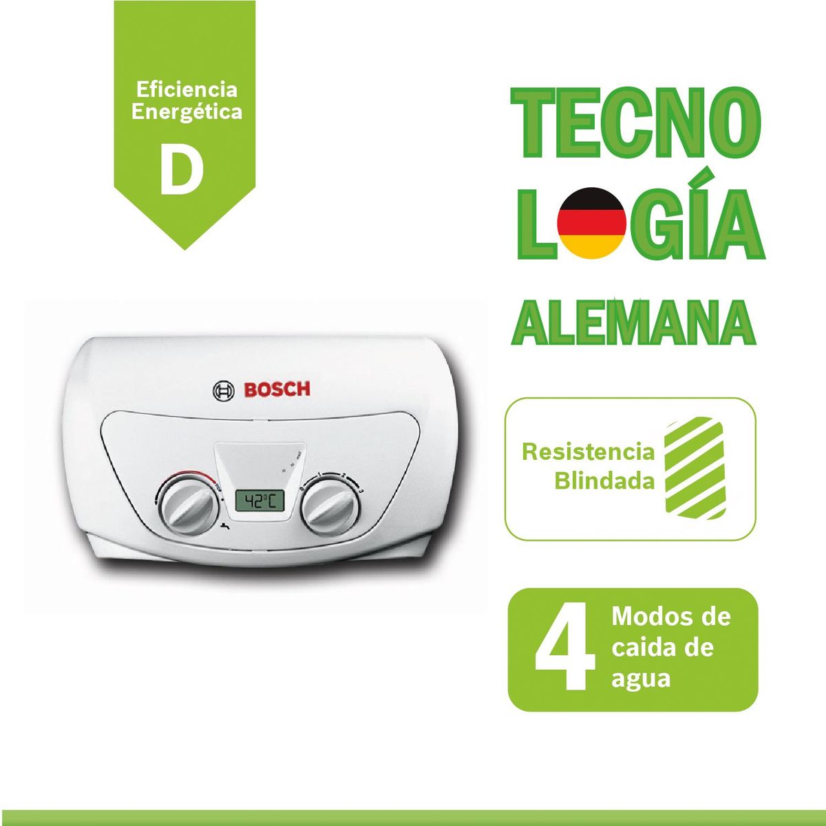 BOSCH - Rapiducha Bosch Premium 5.5kw Panel LCD + Accesorios