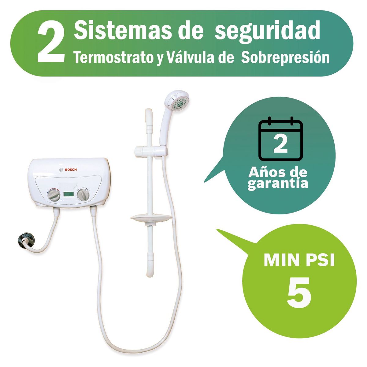 BOSCH - Rapiducha Bosch Premium 5.5kw Panel LCD + Accesorios