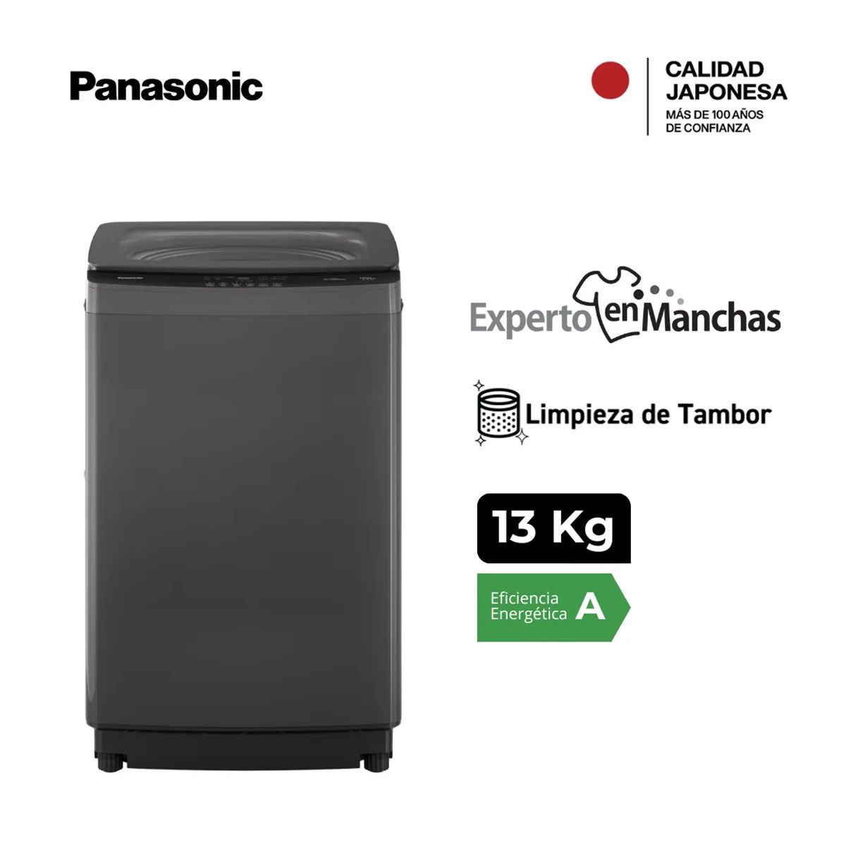 PANASONIC - Lavadora Panasonic 13KG - NA-F13JB1BRH