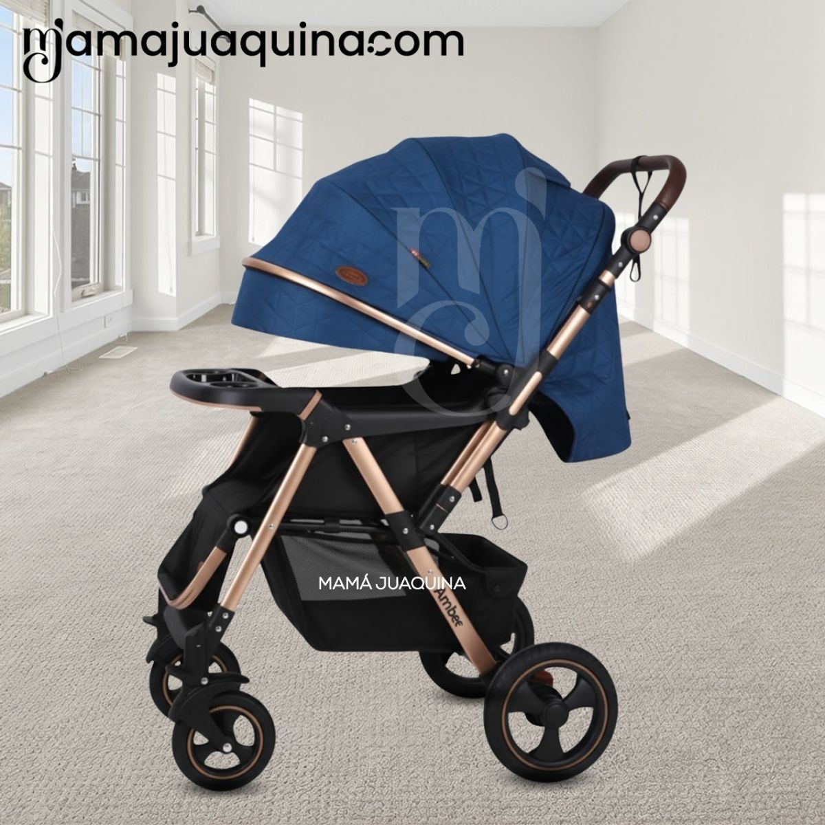 BABY - Coche Cuna de Lujo «AMBER» Edición Limitada Blue