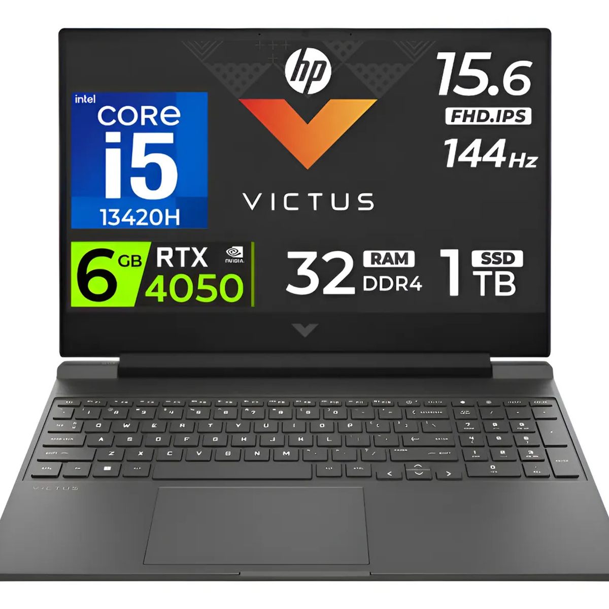 HP - Laptop HP Victus 15 gaming Core i5-13420H Nvidia 6GB RTX4050 Ram 32gb Ssd 1tb 15.6″ FHD 144Hz