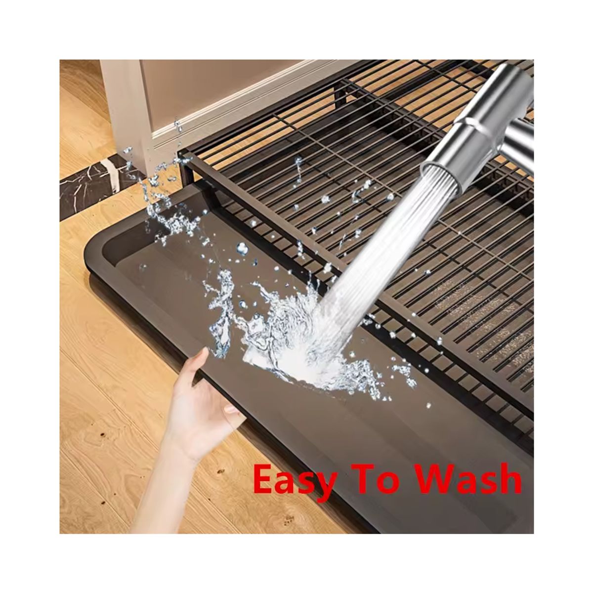 GENERICO - Sanitario para Perros de Metal con Bandeja Extraíble Lavable