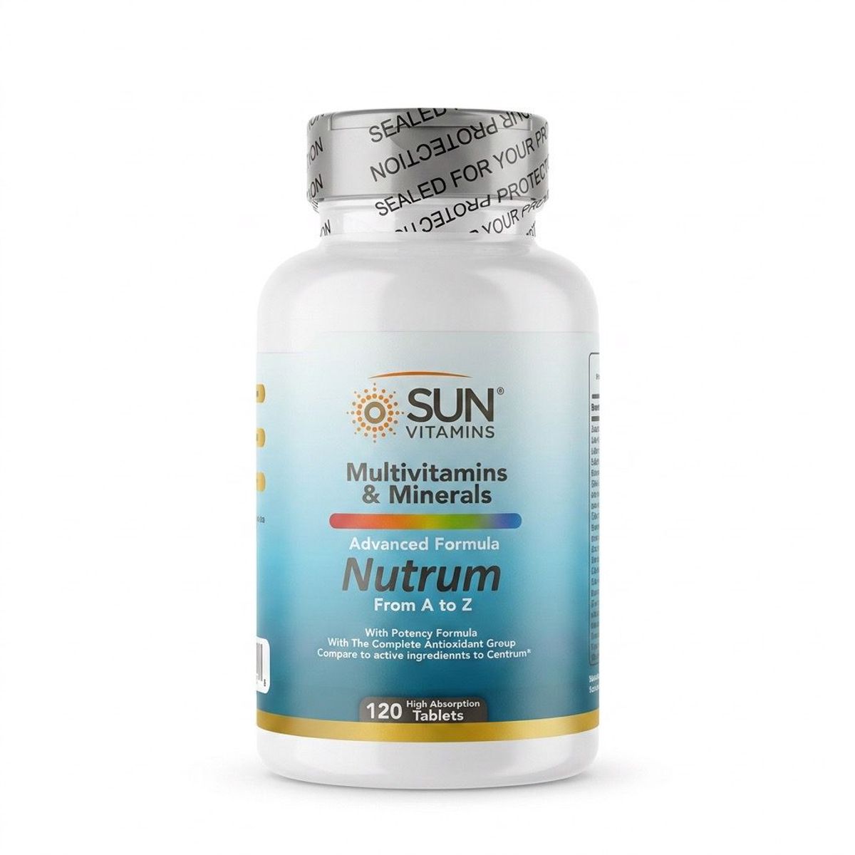 GENERICO - Nutrum A to Z Sun Vitamins x120  Multivitamínico completo diario