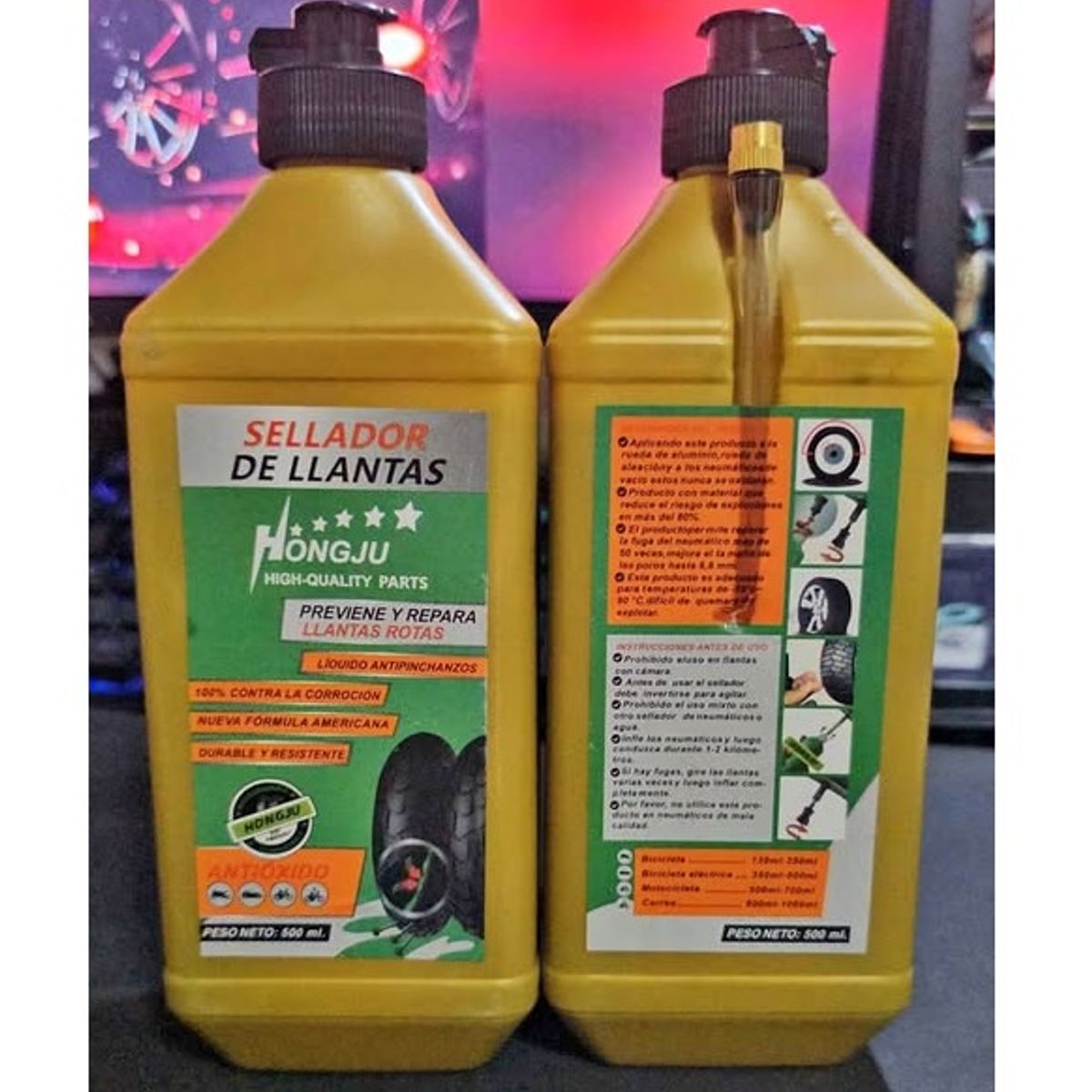 GENERICO - SELLADOR DE LLANTAS PARA MOTOS AUTOS Y CAMIONETAS X 3 UND
